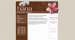 Desktop Screenshot of hanabeautyclinic.co.uk